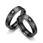 Stainless Steel Heart Rate Pulse Ring