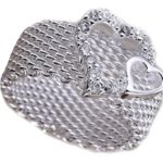 Silver Plated Double Heart Mesh Ring