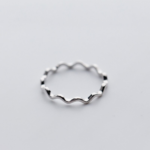 Elegant 925 Sterling Silver Delicate Wave Ring