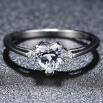 Quality Sterling Silver Plated Forever Heart Zircon Ring