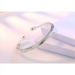 Silver Plated Twisted Bangle Cuff
