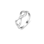 Sterling Silver Plated Engraved Infinity Power Ring