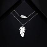 3PC Stainless Steel Elegant Freedom Feather Jewelry Set