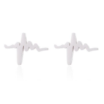 Stainless Steel Pulse Rate Stud Earrings