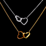 Stainless Steel Double Heart Jewelry Set
