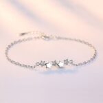 Silver Plated Triple Star Zirconia Bracelet