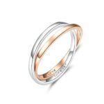 Exquisite 925 Sterling Silver Forever Love Interlock Ring