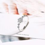 Silver Plated Crystal Zirconia Adjustable Star Ring (Size 6-7)