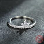925 Sterling Silver AAA+ Cubic Zirconia Elegant Crown Ring