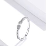 Delicate 925 Sterling Silver Infinity Zircon Eternity Ring