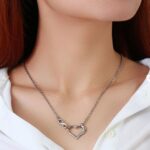 Engraved "I LOVE YOU" Heart Infinity Charm Stainless Steel Pendant Necklace