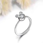 Sterling Silver Plated Disney's Mickey Mouse Zirconia Ring