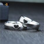 Couple's LOVE 6mm Hollow Heart "Never Fade" Stainless Steel Band