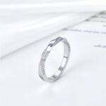 Genuine 925 Sterling Silver Braided Style Zircon Ring