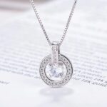 Exquisite 925 Sterling Silver AAA+ Dazzling Zirconia Pendant Necklace