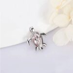 925 Sterling Silver Turtle Pearl Cage Pendant