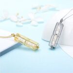 925 Sterling Silver Cylinder Tube Pearl Cage Pendant