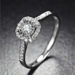 Quality Sterling Silver Plated Dazzling Zirconia Solitaire Ring (Size 8)