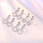 Elegant Sterling Silver Plated Dazzling Zirconia Hoop Earrings