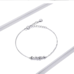 Authentic 925 Sterling Silver "BabyGirl" Zircon Pendant Bracelet