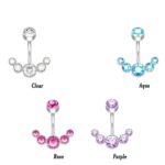 316L Surgical Steel Curved Navel/Belly Button Bar Piercing