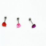 316L Stainless Steel Heart Shape Tongue Ring Piercing