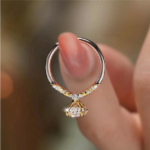 Exquisite 925 Sterling Silver 1CT Moissanite Gemstone Eagle Crown Ring
