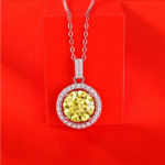 Luxurious S925 Sterling Silver 3CT Royal Moissanite Pendant Necklace