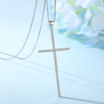 Authentic 925 Sterling Silver Austrian Zircon Cross Pendant