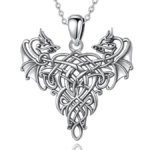 Vintage 925 Sterling Silver Double Dragon Personality Pendant