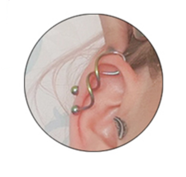 1PC 14G Surgical Steel Spiral Industrial Helix Piercing - Image 2