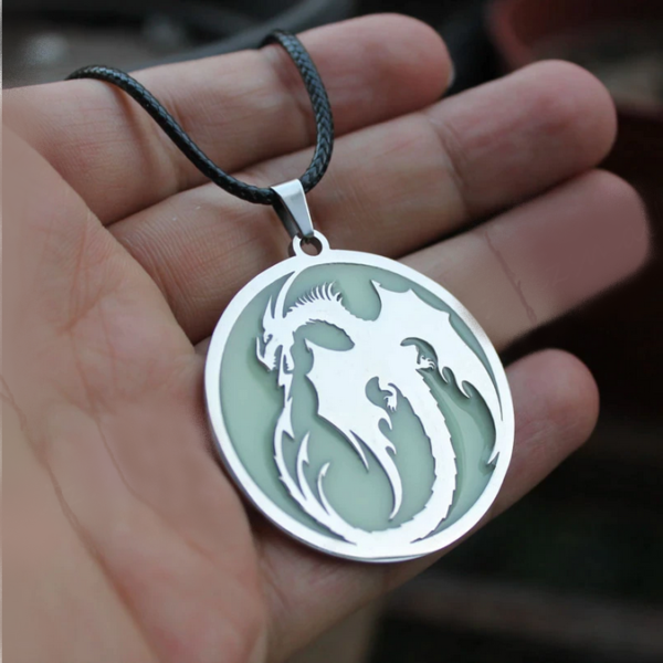 Handmade 316L Stainless Steel Luminous Pendant Necklace (Pterosaur Dragon/Peter’s Dragon) - Image 2