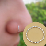 925 Sterling Silver Nose, Lip, Ear Twist Ring Piercing – 10MM