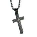 316L Stainless Steel “Our Father Prayer” Cross Pendant Necklace – 24?