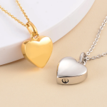 316L Stainless Steel Hollow Heart Cremation Urn Pendant Necklace
