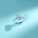 Exquisite 925 Sterling Silver 2CT Sparkling Radiant Engagement Ring