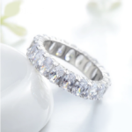 100% 925 Sterling Silver Classic Oval AAA+ Dazzling Zirconia Ring