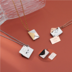 1PC 316L Stainless Steel Secret “Love You” Message Envelope Locket Necklace