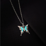 316L Stainless Steel Luminous “Glow In the Dark” Butterfly Pendant Necklace – 24?
