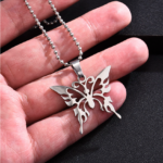 316L Stainless Steel Exquisite Butterfly Pendant Necklace - 20"