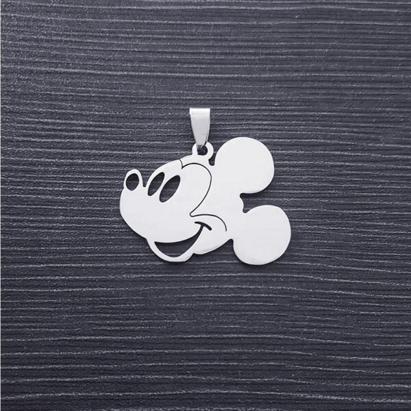 316L Stainless Steel Titanium Anime Mickey Mouse Pendant Necklace - Image 2