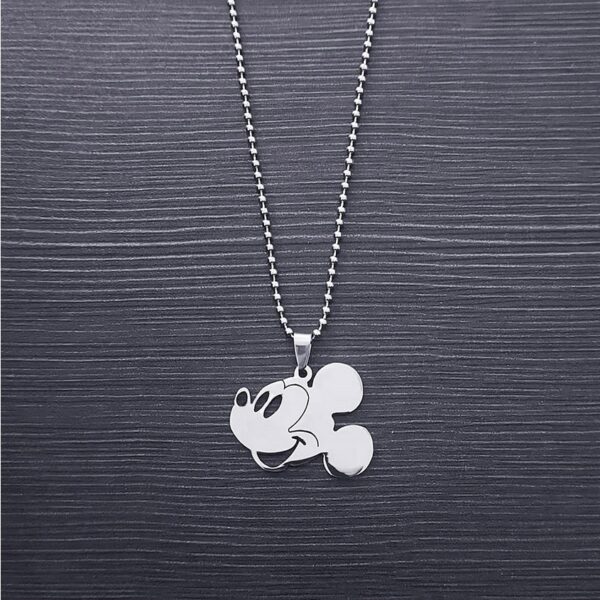 316L Stainless Steel Titanium Anime Mickey Mouse Pendant Necklace - Image 3