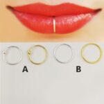 1PC 925 Sterling Silver Nose, Lip & Ear 22G Small Thin Hoop Piercing