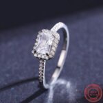 Elegant 925 Sterling Silver Sparkling Zirconia Love Always Ring