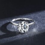Luxury 925 Sterling Silver Classic 3CT Dazzling Zircon Solitaire Ring
