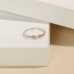 Fine 925 Sterling Silver Infinity Love Pink Zircon Promise Ring