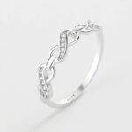 Genuine S925 Sterling Silver Infinity Love A+ Zirconia Promise Ring