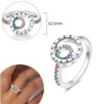 Sterling Silver Plated Forever Love Infinity Multi-Color Zirconia Ring