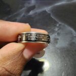 Stainless Steel 6mm “Serenity Prayer” Black Rotation Ring