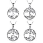 Exquisite 925 Sterling Silver Mother's Rooted Love Tree of Life Family Pendant